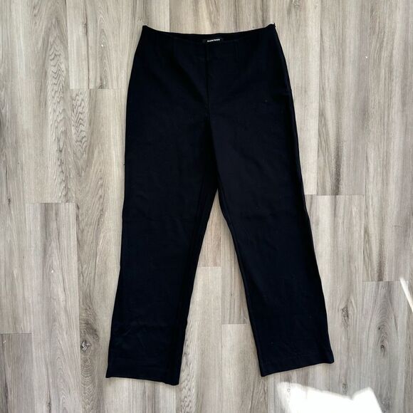 Ellen Tracy wide leg zip up stretch slacks  black - Picture 1 of 10